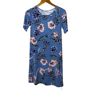 New Yumi Kim Livi Shift Dress Women XXS Blue Wild Flowers Feminine Chic Party